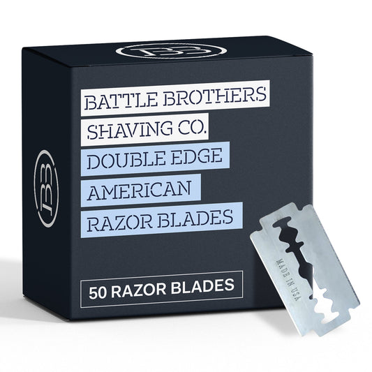 Made in U.S.A. Battle Brothers Double Edge Razor Blades - Pack of 50