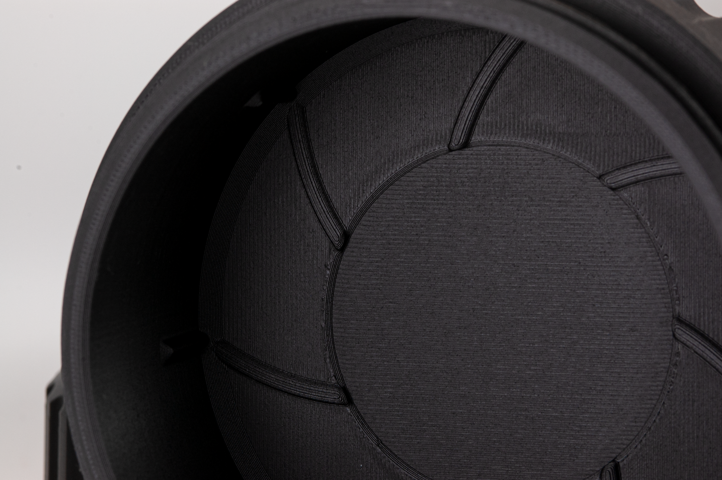 Closeup of the UFO Bowl bottom showing rifling feature