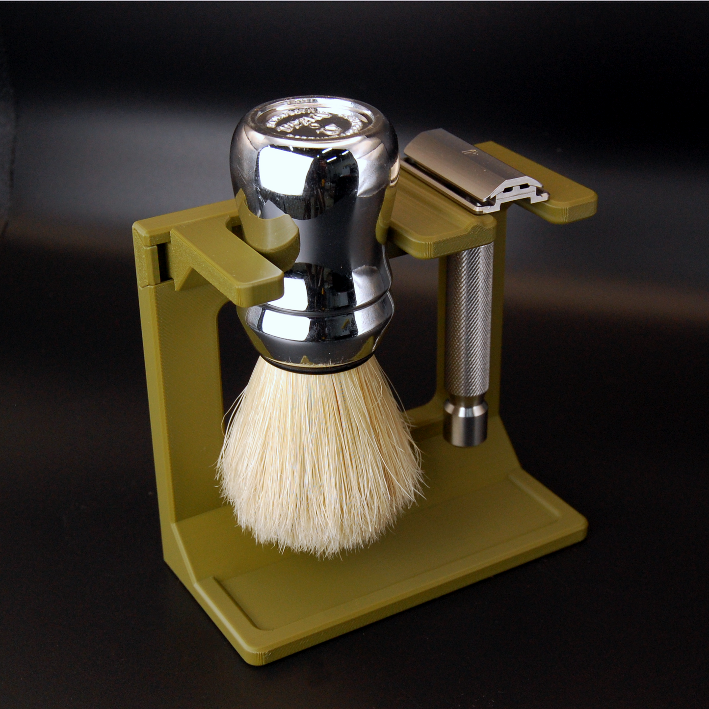 Shave Launch Staging Stand: Razor and Adjustable Brush Stand