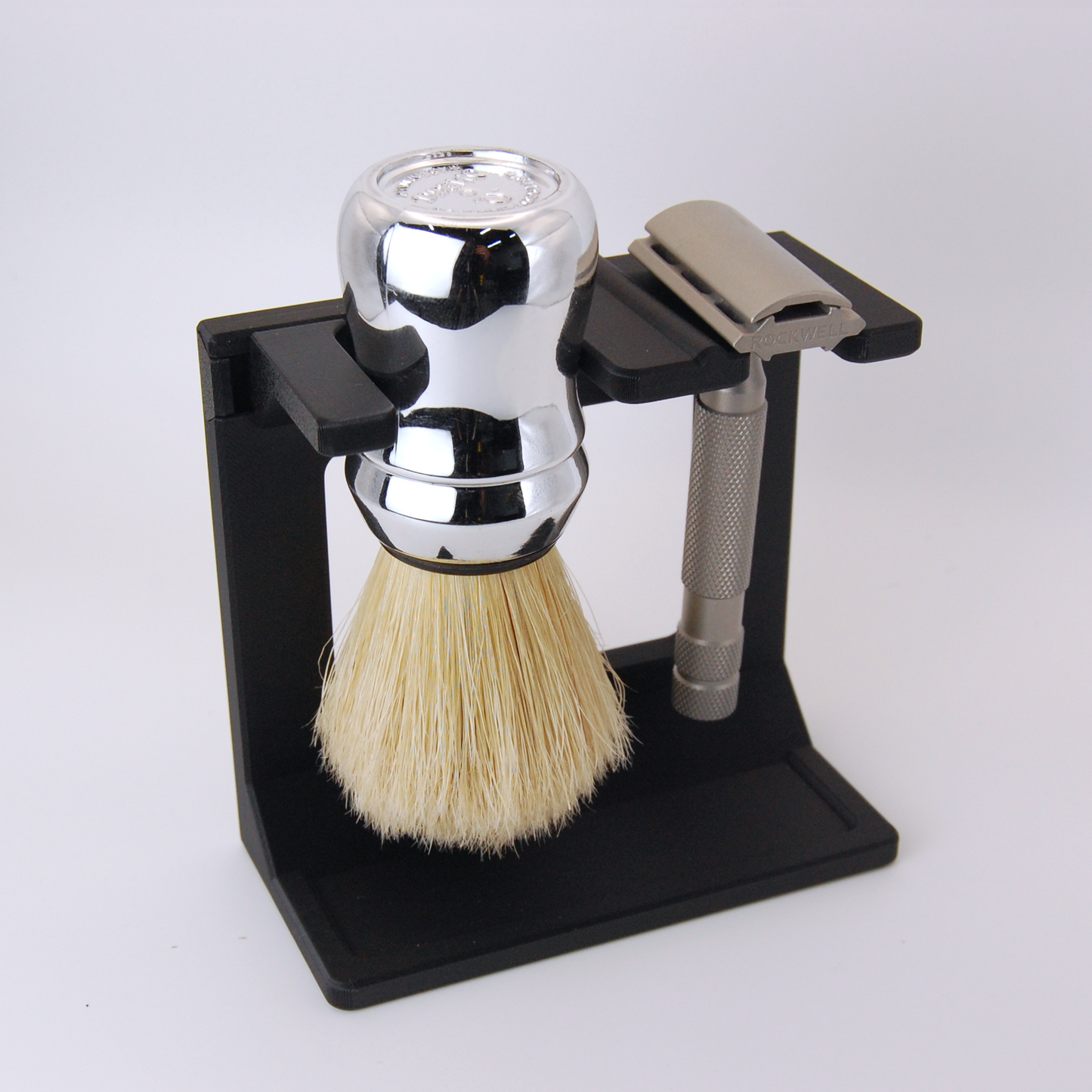 Shave Launch Staging Stand: Razor and Adjustable Brush Stand