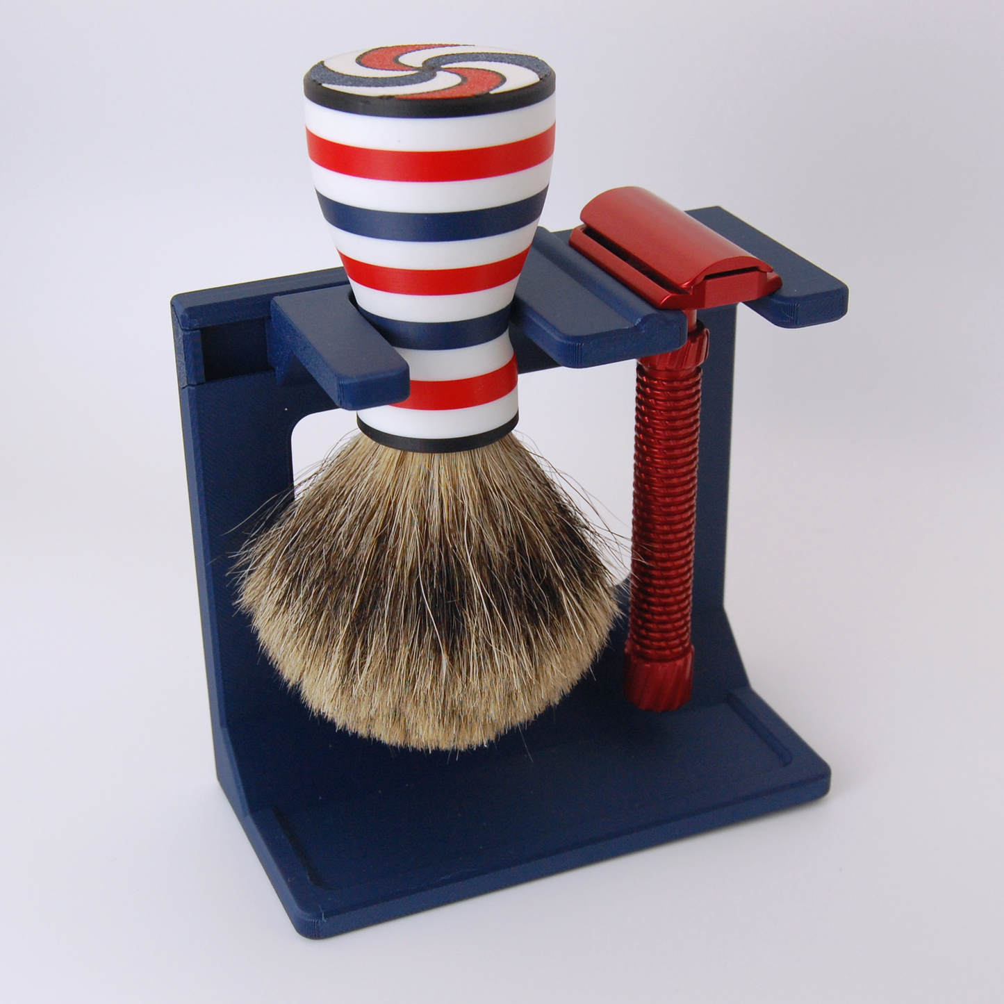 Shave Launch Staging Stand: Razor and Adjustable Brush Stand