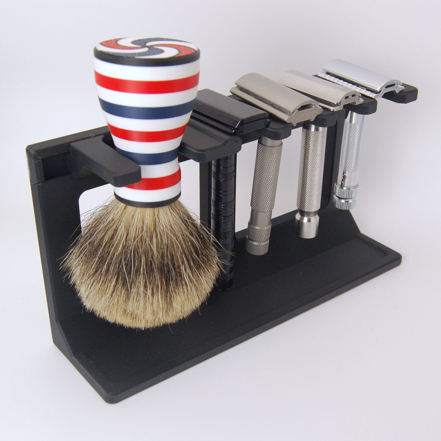 Shave Launch Staging Stand: Razor and Adjustable Brush Stand