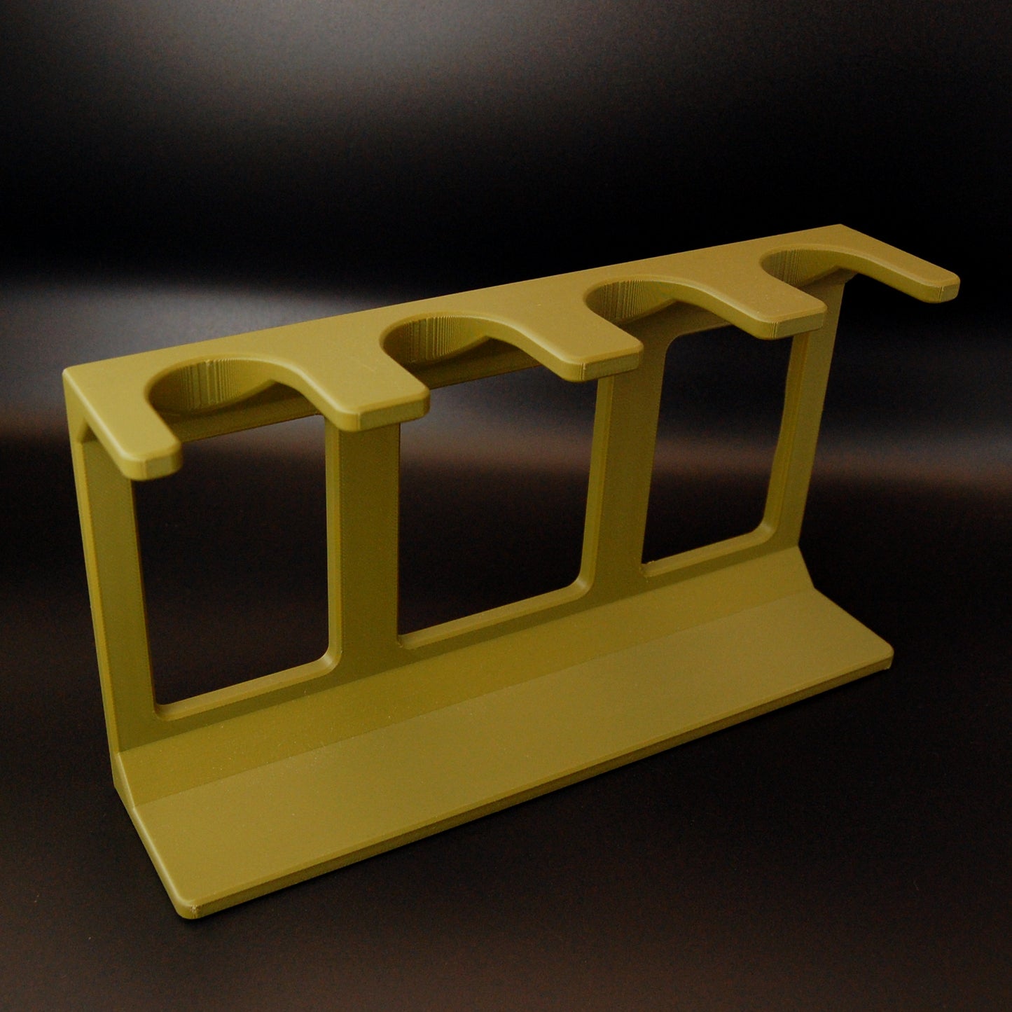 Army Green Shaving Brush stand on a black background.